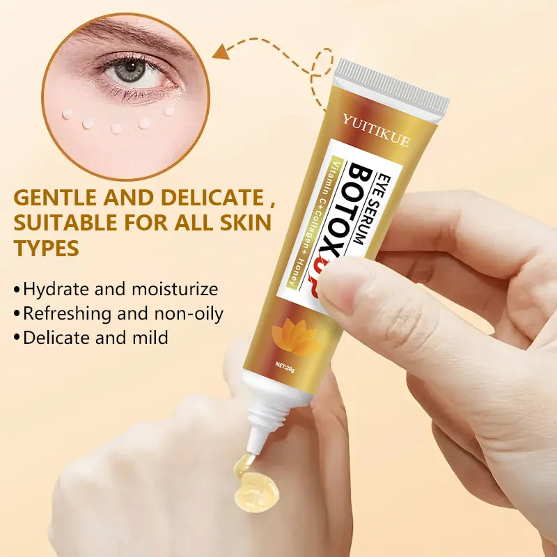Honey eye cream with hyaluronic acid, collagen suitable for all skin types, moisturizing and firming, gentle and easy to absorb,