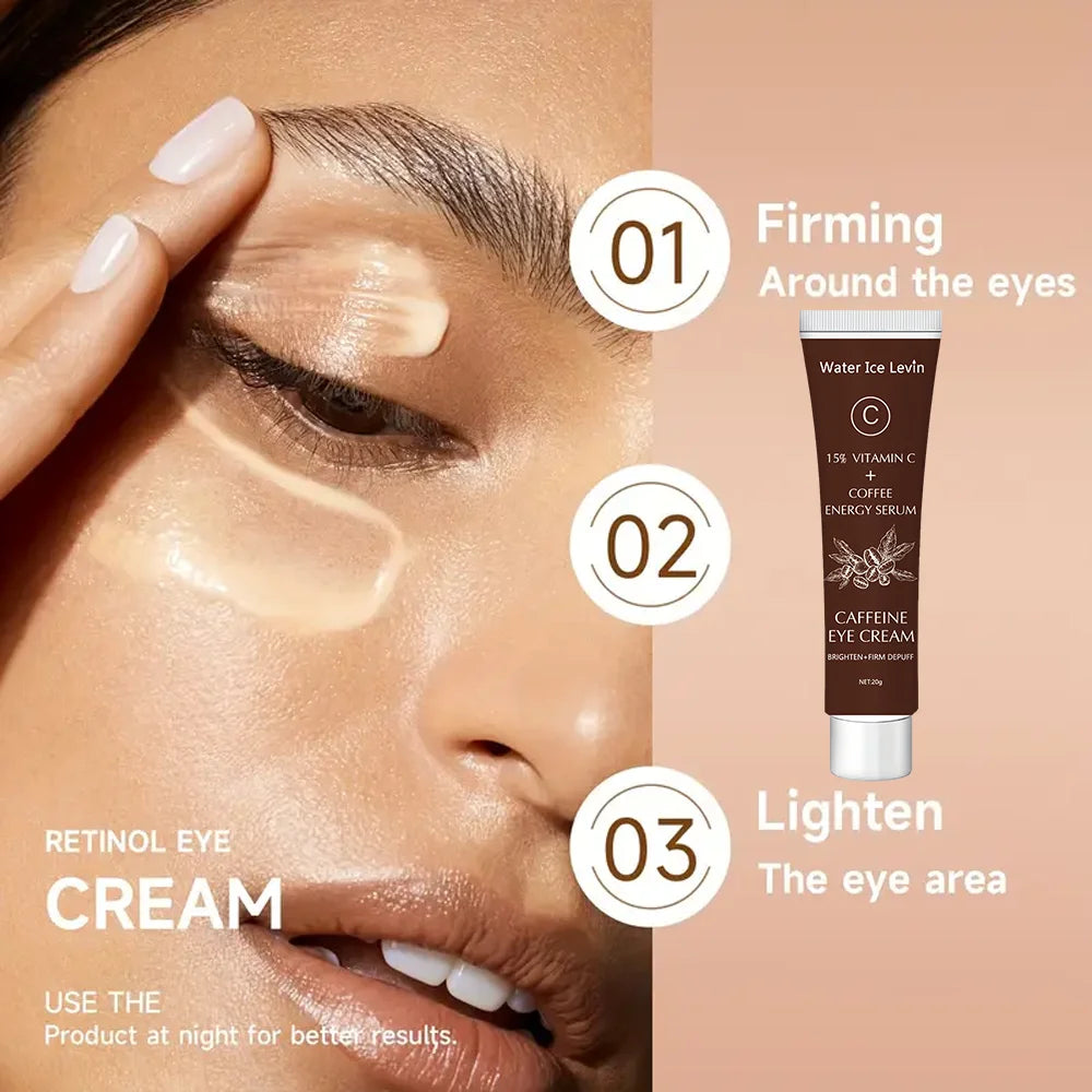 Caffeine Eye Cream with 15% Vitamin C to Lighten dark circles and Tighten Skin Instant Eye Repair Essence Women's Eye Care