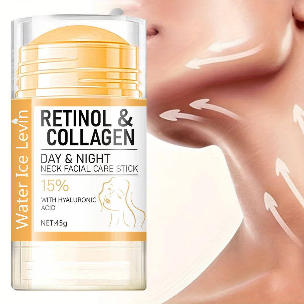 Retinol and Collagen Facial Neck Cream, Lifting Neck, Firming and Moisturizing Skin, Powerful Moisturizing Neck and Facial Skin, Brightening Neck Texture